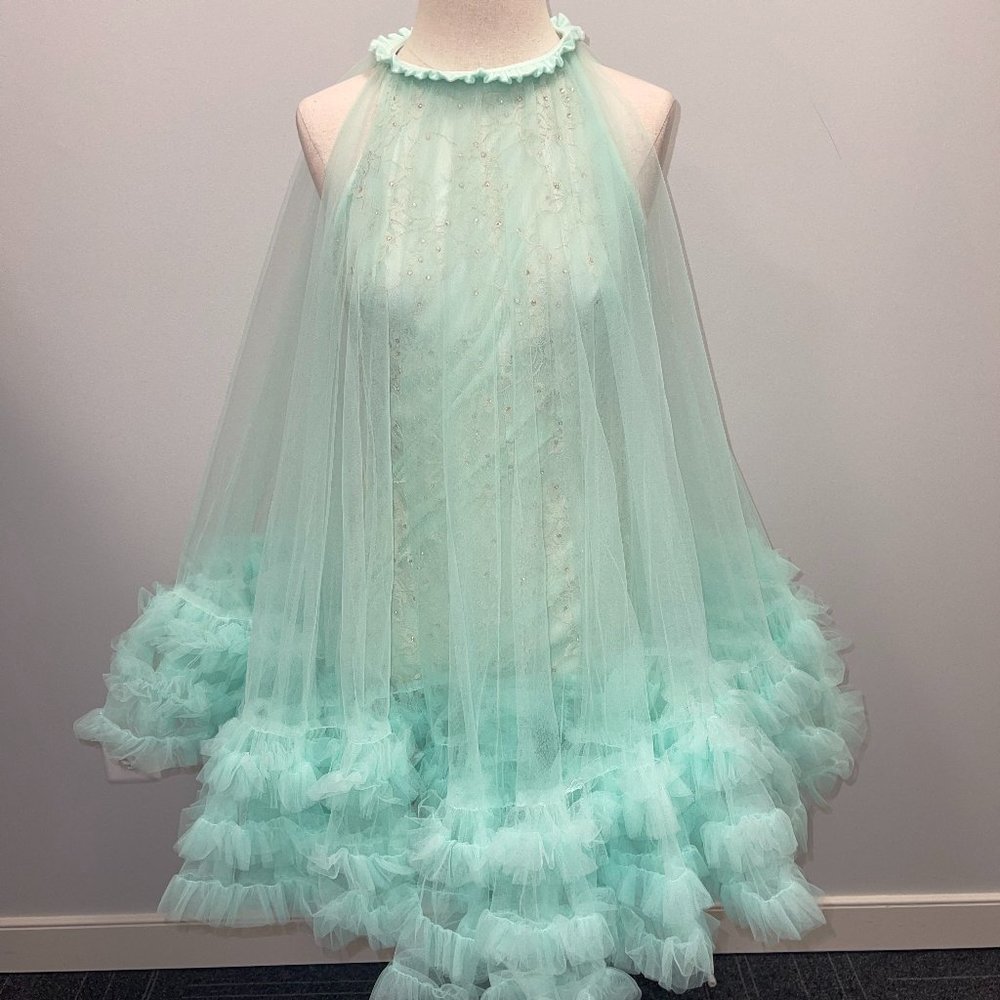 Aqua Tulle Dress